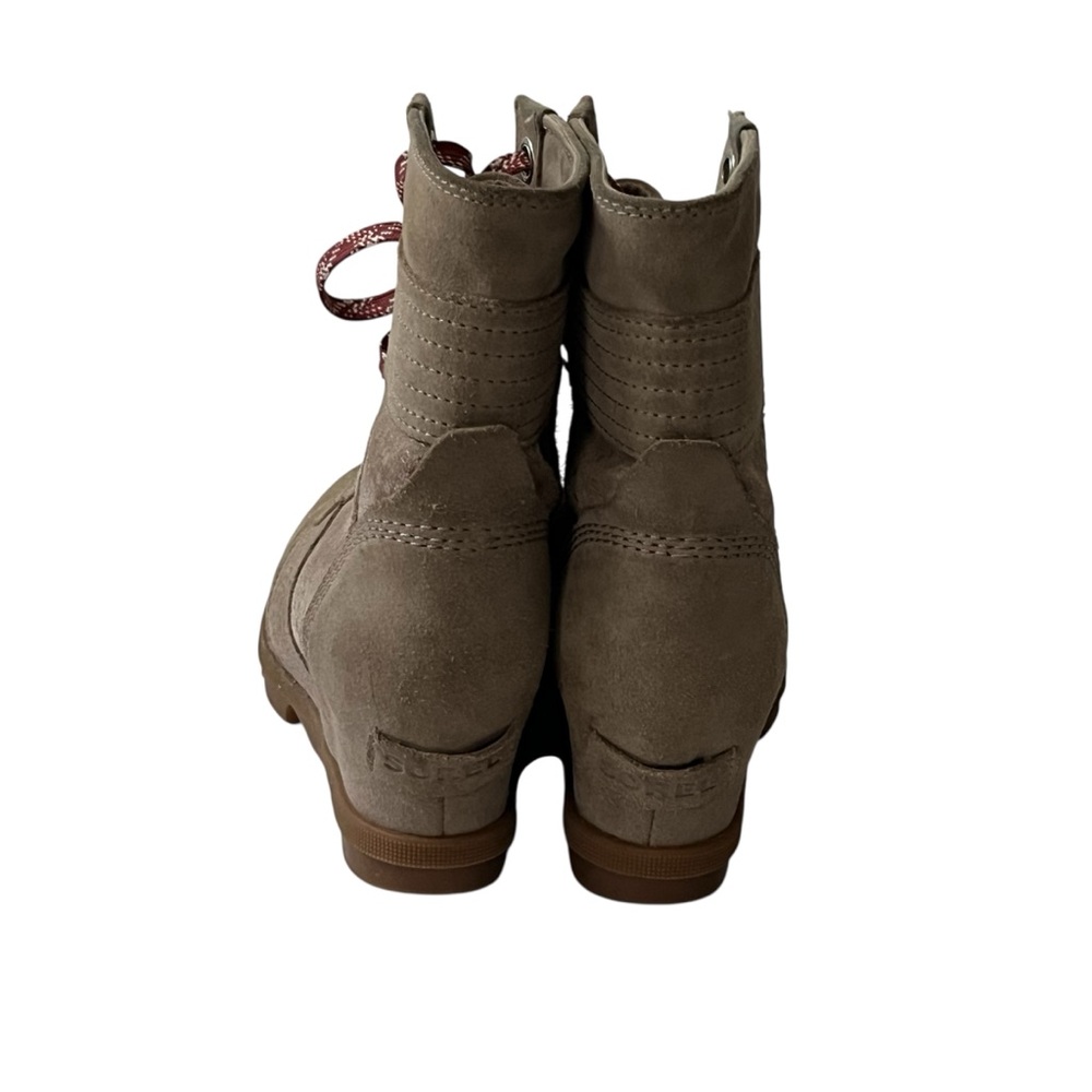Sorel Women's Lace Up Boots in Tan and Red - Picture 3 of 6